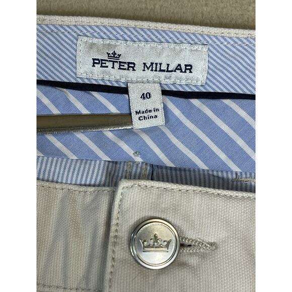 Peter Millar Pants Mens 40 Beige Crown Vintage Canvas 5 Pockets Chino Pant - Picture 4 of 13